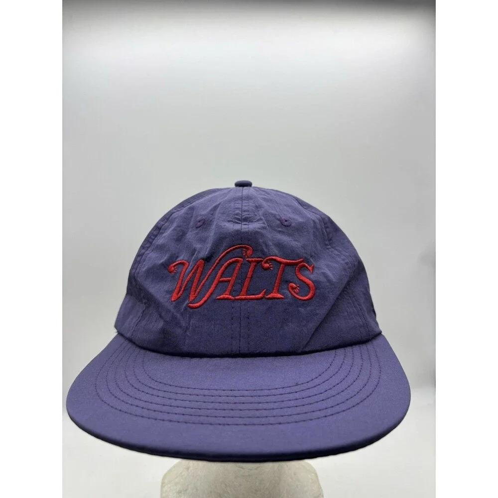 Puka Walts Hat Purple Nylon Unstructured Camper Cap Adjustable Buckle Strap